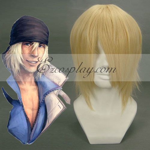 ITL Manufacturing Final Fantasy Snow Villiers Light Brown Cosplay Wig-004A