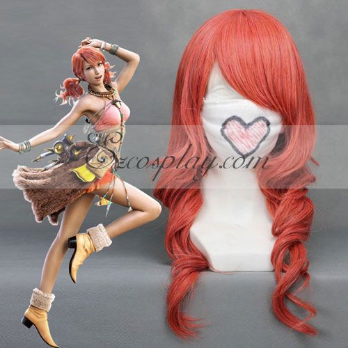 ITL Manufacturing Final Fantasy 13 Oerba Dia Vanille Red Cosplay Wig-034A