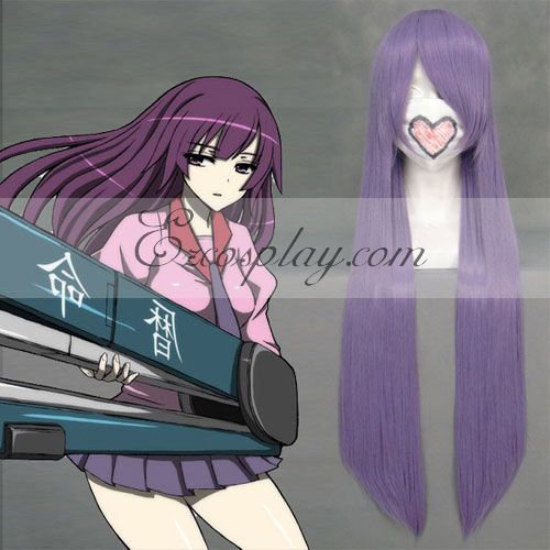 ITL Manufacturing Monogatari series Senjougahara Hitagi Purple Cosplay Wig-036E