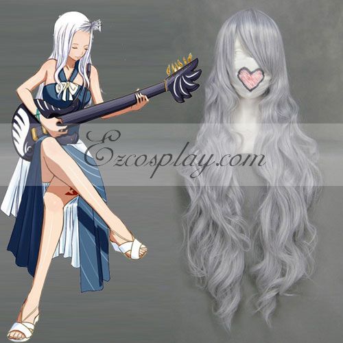 ITL Manufacturing Fairy Tail Mirajane Silvery White Cosplay Wave Wig-037I