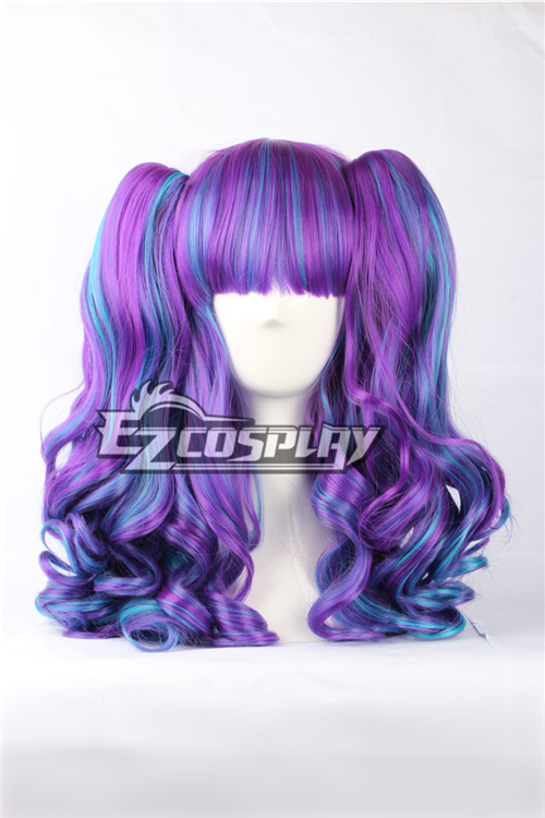 ITL Manufacturing Lolita Full Bangs Purple  Blue Cosplay Wig-043J