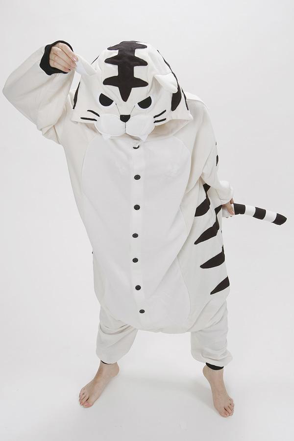 ITL Manufacturing White Tiger Kigurumi Costume Pajamas EKP0056