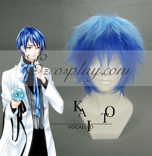 ITL Manufacturing Vocaloid Kaito Light&Dark Blue Cosplay Wig-138A