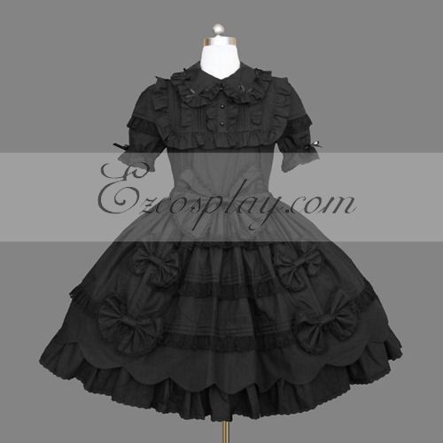 ITL Manufacturing Black Gothic Lolita Dress -LTFS0147