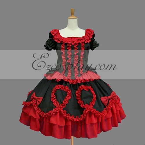 ITL Manufacturing Red Gothic Lolita Dress -LTFS0148