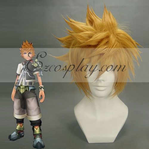 ITL Manufacturing Kingdom Hearts Roxas Yellow Cosplay Wig-173A
