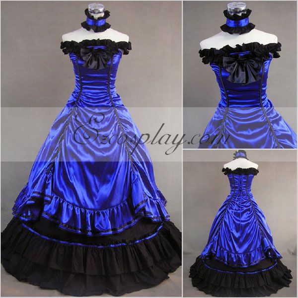 ITL Manufacturing Mazarine Sleeveless Gothic Lolita Dress-LTFS0023