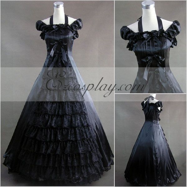 ITL Manufacturing Black Sleeveless Gothic Lolita Dress-LTFS0027