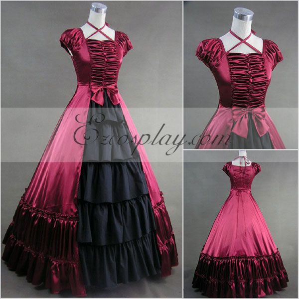 ITL Manufacturing Red Sleeveless Gothic Lolita Dress-LTFS0036