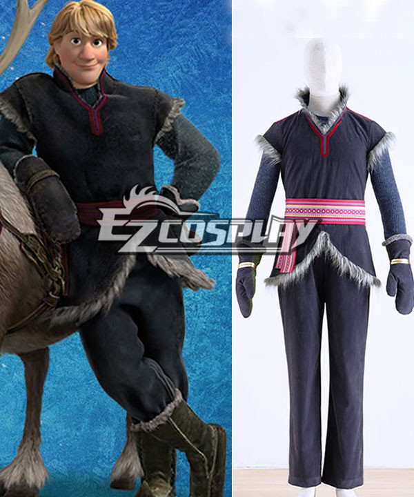 ITL Manufacturing Disney Frozen Kristoff Cosplay Movie Costume Grey Outfit
