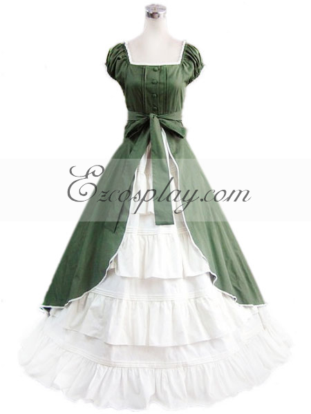 ITL Manufacturing Green Sleeveless Gothic Lolita Dress-LTFS0065
