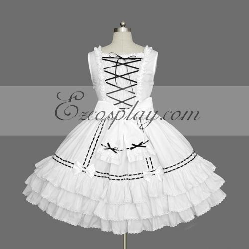ITL Manufacturing White Gothic Lolita Dress -LTFS0074