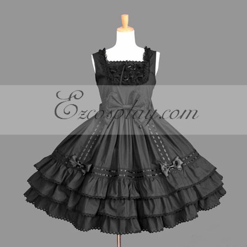 ITL Manufacturing Black Gothic Lolita Dress -LTFS0076