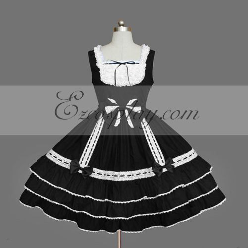ITL Manufacturing Black Gothic Lolita Dress -LTFS0080