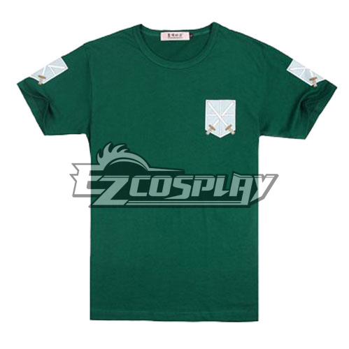 ITL Manufacturing Attack on Titan Training Corps Green Shirt Cosplay Costume