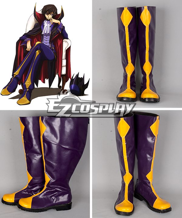 ITL Manufacturing Code Geass Lelouch Zero Cosplay Boots