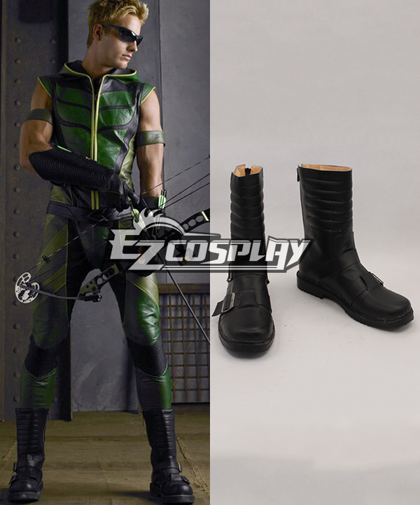 ITL Manufacturing Green Arrow Oliver Queen Cosplay Shoes