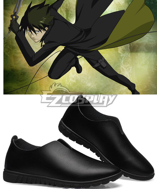 ITL Manufacturing Darker Than Black Hei The Black Reaper Li Shunsheng Lee Hyunsik Cosplay Flat Black Shoes
