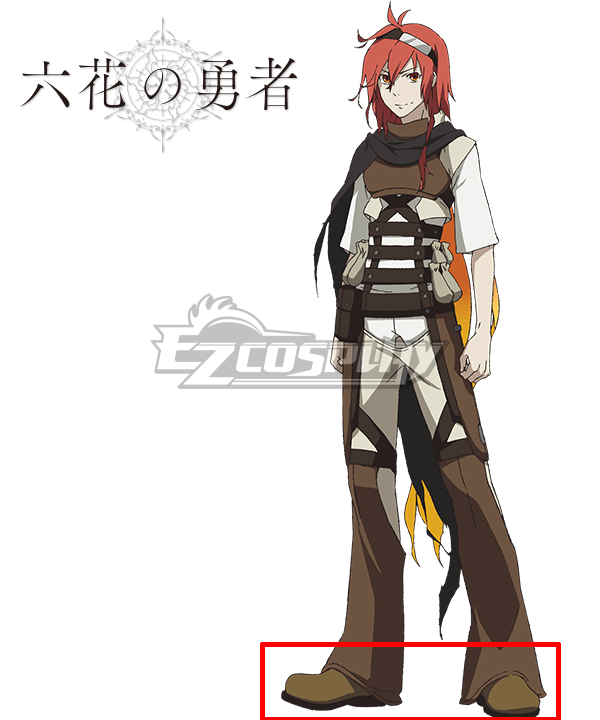 ITL Manufacturing Rokka Braves of the Six Flowers Rokka no Yusha Adlet Myer Adoretto Maiya Brown Cosplay Shoes