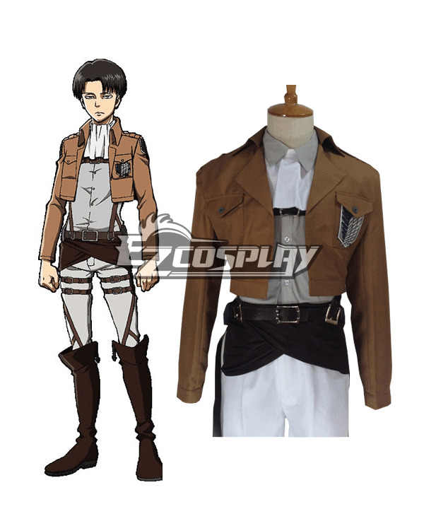 ITL Manufacturing Attack on Titan Shingeki no Kyojin Advancing Giants Levi Ackerman Rivai Akkaman Special Operations Squad Leader Survey Corps Cosplay Costume