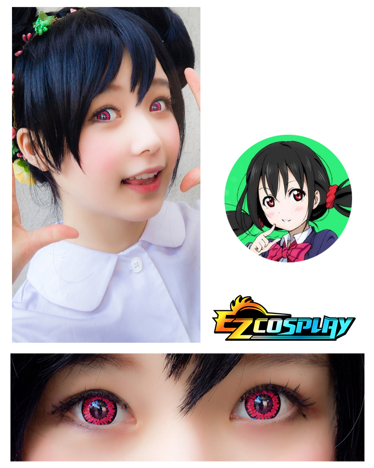 ITL Manufacturing Bella Eye Coscon LoveLive! Love Live School Idol Project Nico Yazawa Mei Red Cosplay Contact Lense