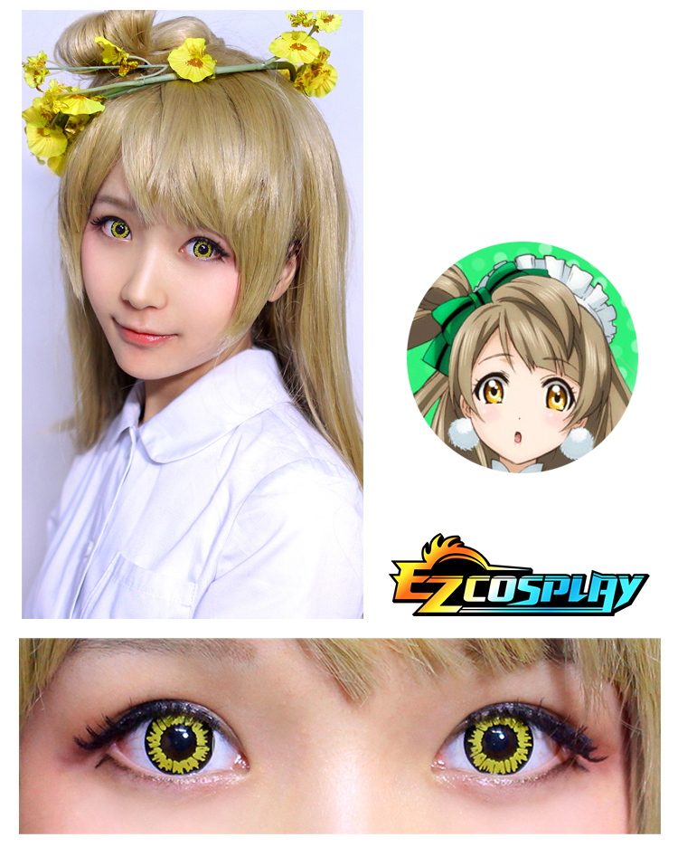 ITL Manufacturing Bella Eye Coscon LoveLive! Love Live School Idol Project Kotori Minami Yellow Cosplay Contact Lense