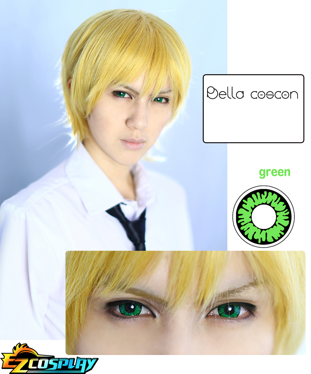 ITL Manufacturing Bella Eye Coscon Broken Jade Free! Iwatobi High School Makoto Tachibana Green Cosplay Contact Lense