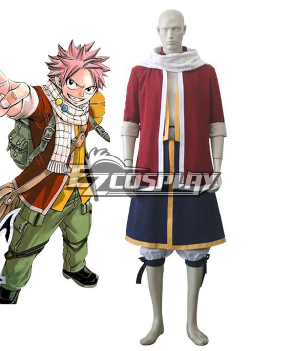 ITL Manufacturing Fairy Tail Natsu Dragneel Red Cosplay Costume