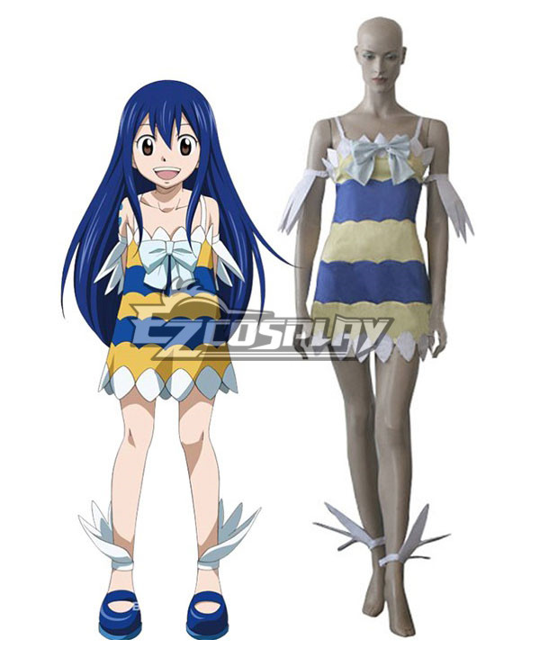 ITL Manufacturing Fairy Tail Dragon Slayers Wendy Marvell Girl Dress Cosplay Costume