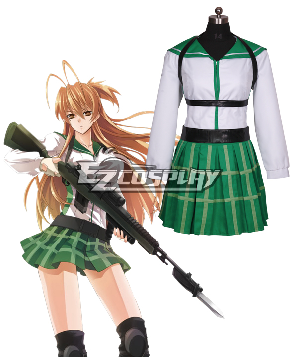 ITL Manufacturing High School of the Dead Miyamoto Rei Fight Cosplay Costume