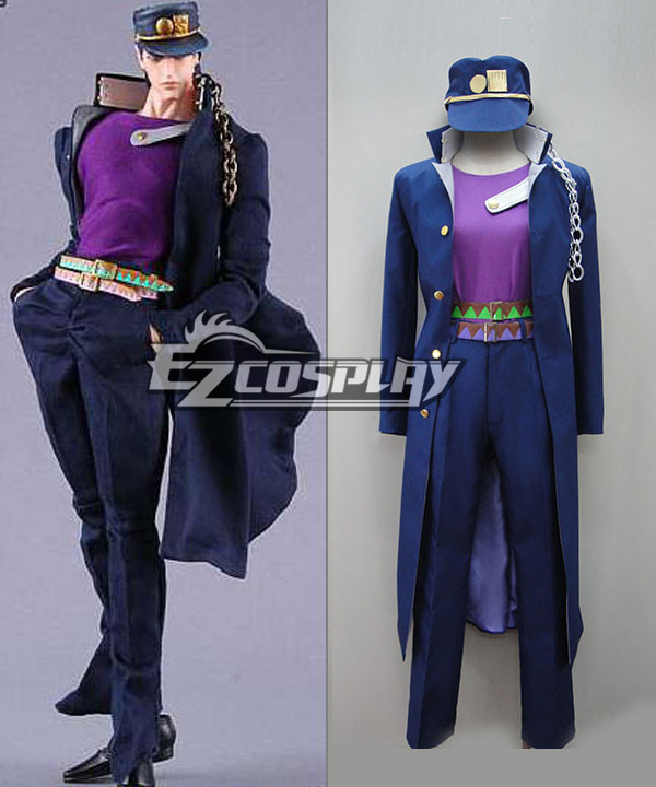 ITL Manufacturing JoJo's Bizarre Adventure Jotaro Kujo Cosplay Costume(Only Coat and Belt)