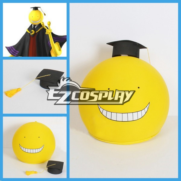 ITL Manufacturing Assassination Classroom Korosensei Cosplay Yellow Mask Helmet + Hat