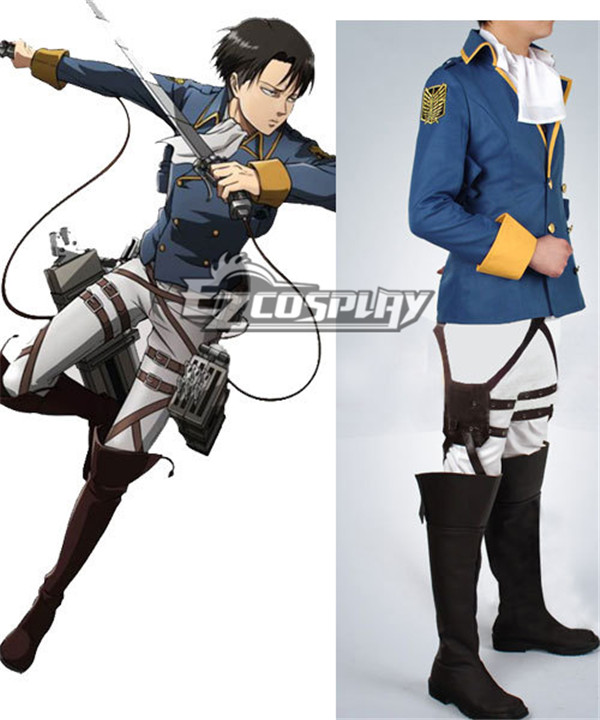 ITL Manufacturing Attack on Titan (Shingeki no Kyojin) The Recon Corp Wings of Counterattack Online Rivaille Levi Cosplay Costume