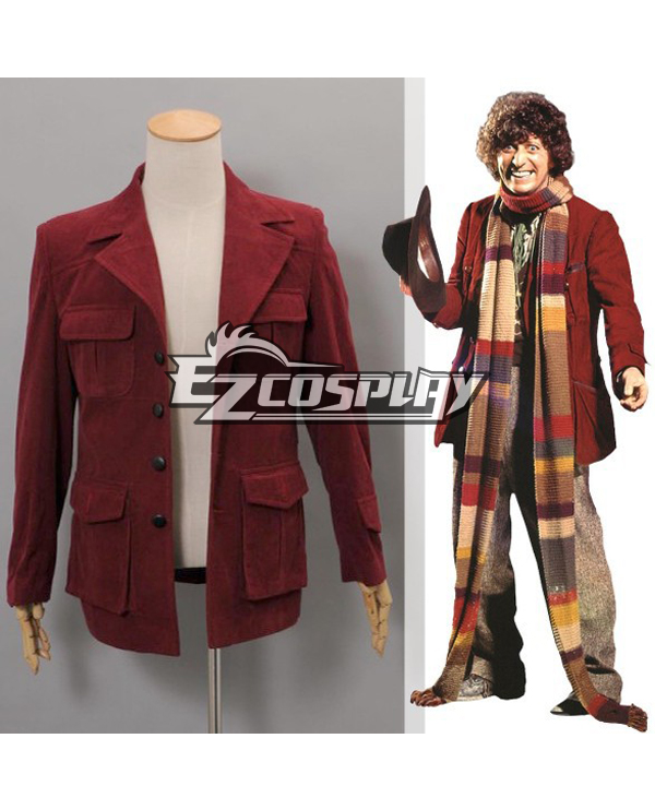 ITL Manufacturing Who is Doctor Dr.Dark Red Corduroy Trench Coat Costume