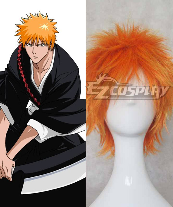 ITL Manufacturing Bleach Kurosaki ichigo Orange Cosplay Wig