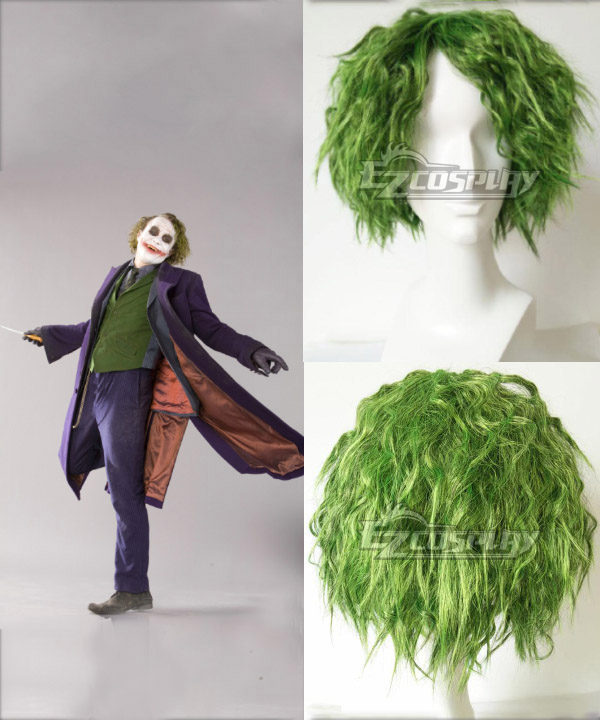 ITL Manufacturing The Dark Knight Joker Short Grass Green Fluffy Curly Hair Cosplay Wig