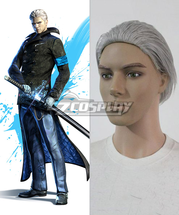 ITL Manufacturing DmC Devil May Cry 5 Vergil Silver Cosplay Wig
