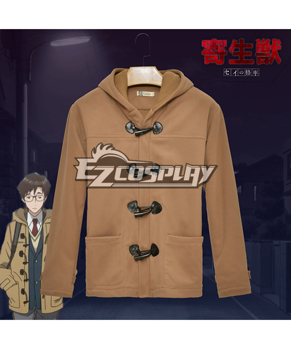 ITL Manufacturing Parasyte Shinichi Izumi The Same Paragraph Long Sleeved Thick Woolen Winter Coat Comic Related Product Animation Around Cosplay