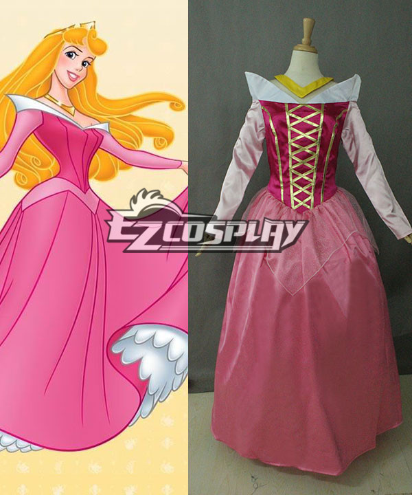 ITL Manufacturing Disney Sleeping Beauty Cosplay Princess Aurora Costume Outfit