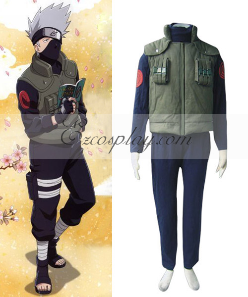 ITL Manufacturing Naruto Leaf Village Komoha Kakashi Battle Cosplay Costume (Only Jacket)