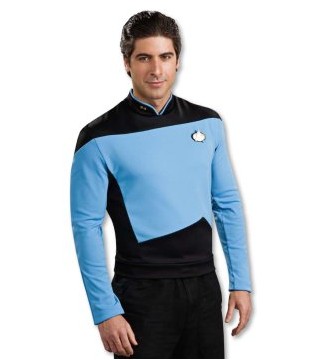 ITL Manufacturing Star Trek Next Generation Blue Shirt Deluxe Adult Costume EST0014