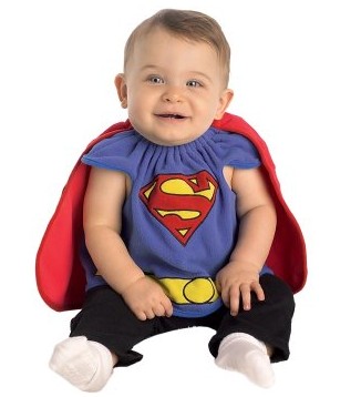 ITL Manufacturing Superman Bib Newborn Costume ESU0007