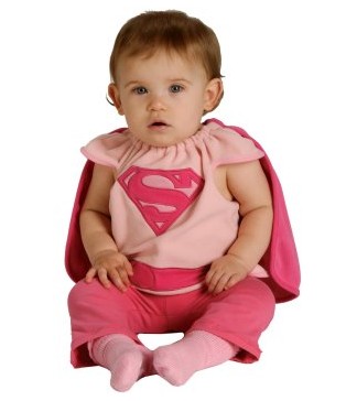 ITL Manufacturing Supergirl Bib Newborn Costume ESU0008