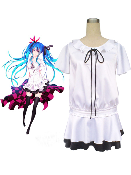 ITL Manufacturing Vocaloid Hatsune Miku White Dress Cosplay Costume