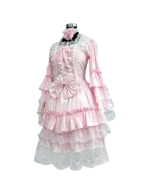 ITL Manufacturing Sweet Pink And White Lolita Cosplay Dress