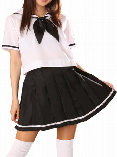 ITL Manufacturing Black and White Short Sleeves Sailor Uniform Cosplay Costume