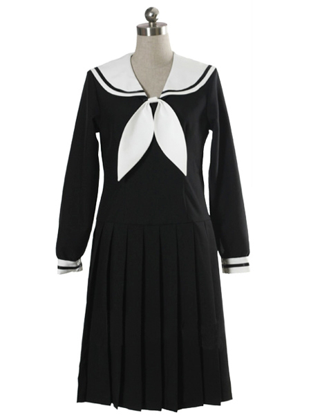 ITL Manufacturing Black Long Sleeves Dress School Uniform Cosplay Costume