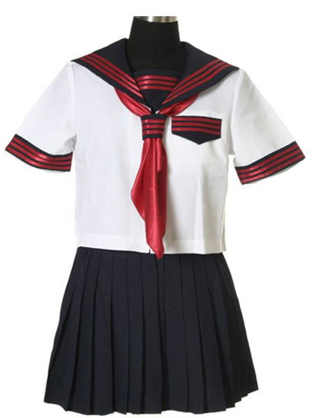 ITL Manufacturing Black Skirt Short Sleeves Sailorl Uniform Cosplay Costume