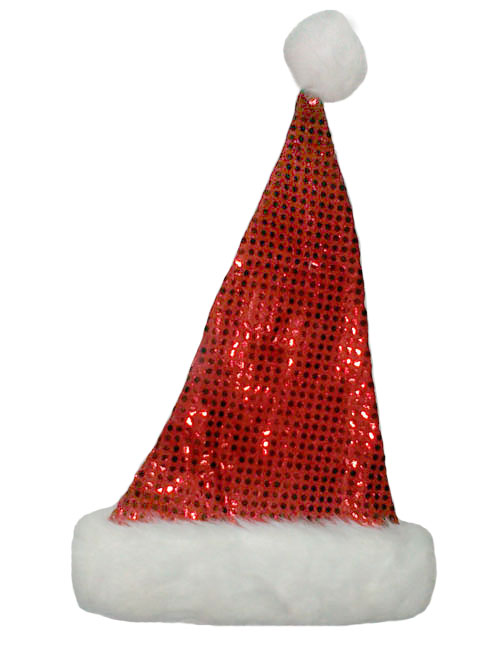ITL Manufacturing Red Paillette Christmas Hat