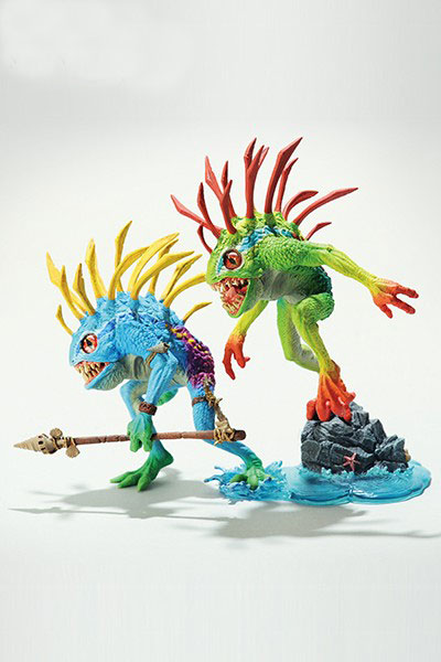 ITL Manufacturing World of Warcraft DC Unlimited Series 4 Action Figure Murloc 2-Pack Fish-Eye & Gibbergil [Blue Figure On Top]